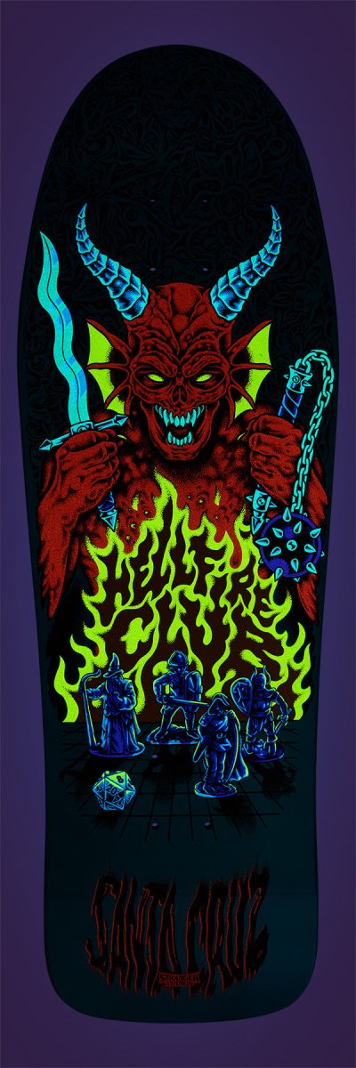 SC Stranger Things Knox Hellfire Pit 10.07in x 31.275in Deck - Skateboard - Decks