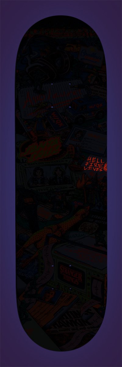 SC Stranger Things Season 5 8.5in x 32.2in Deck - Skateboard - Decks