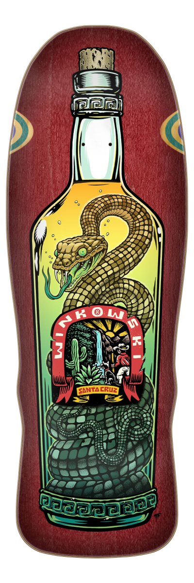 SC Winkowski Agave Snake Pro 10.35" Wb: 15" Skateboard Deck - Skateboard - Decks