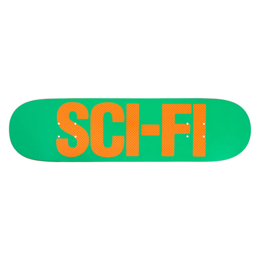 Sci - Fi High Gloss Big Logo Deck 8.5" (Green/Orange) - Skateboard - Decks