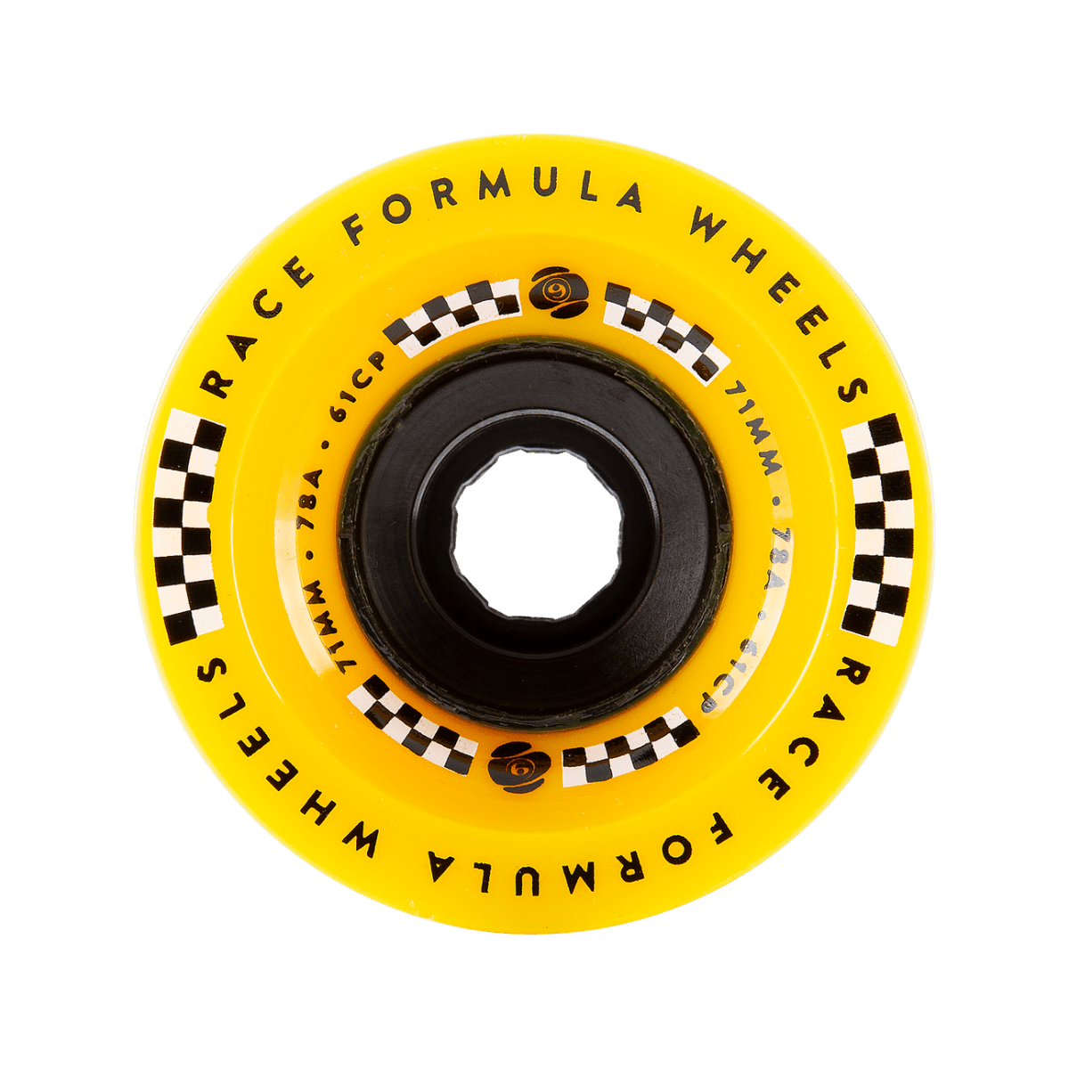 Sec9 71mm 78a Race Formula Wheels - Yellow - Skateboard - Wheels