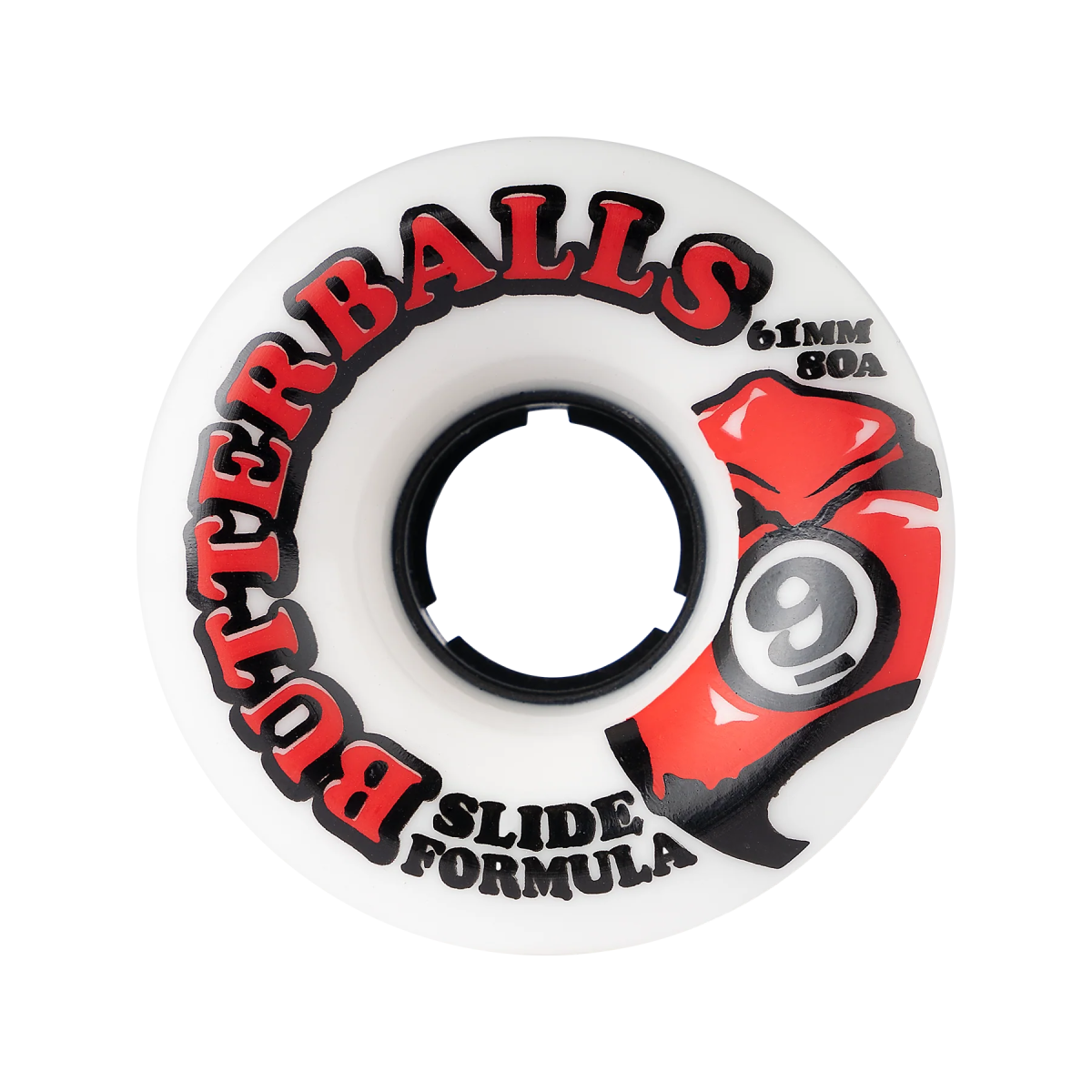 Sec9 Butterballs 80a 61mm (White/Orange) - Skateboard - Wheels