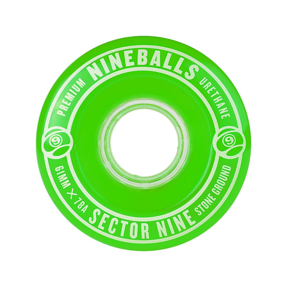 Sector 9 Nineball 78a 61mm (Green) Skateboard Wheels - Skateboard - Wheels