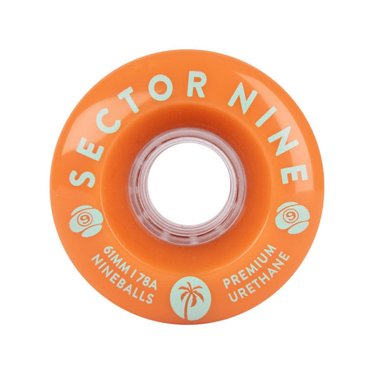Sector 9 Nineballs 78a 61mm (Creamsicle) Skateboard Wheels - Skateboard - Wheels