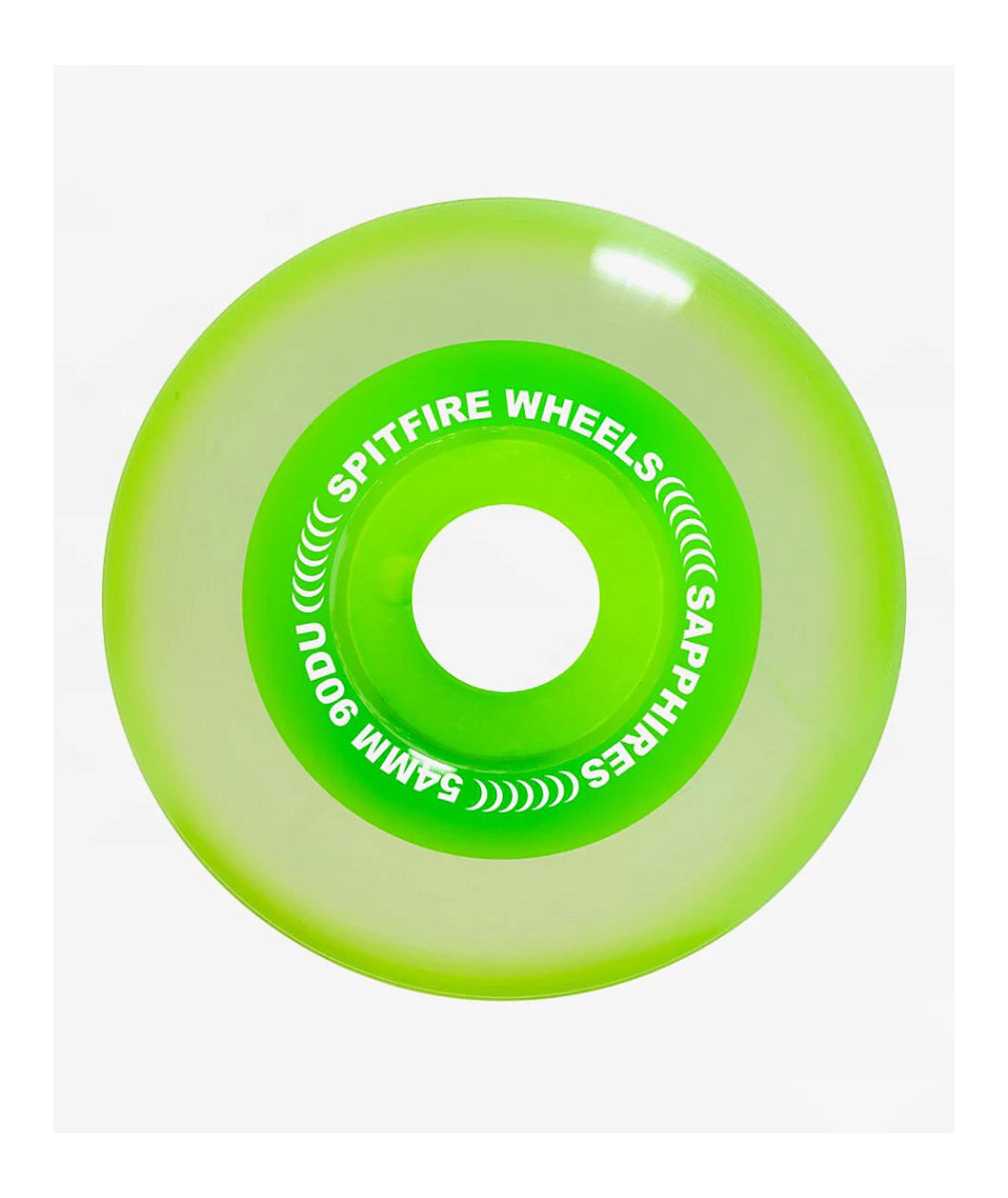 SF 90D Sapphire Clear/Green 54mm - Skateboard - Wheels