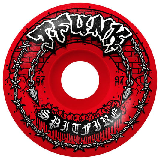 SF F4 97a T - Funk Raw Radial Full 57mm (Red) - Skateboard - Wheels