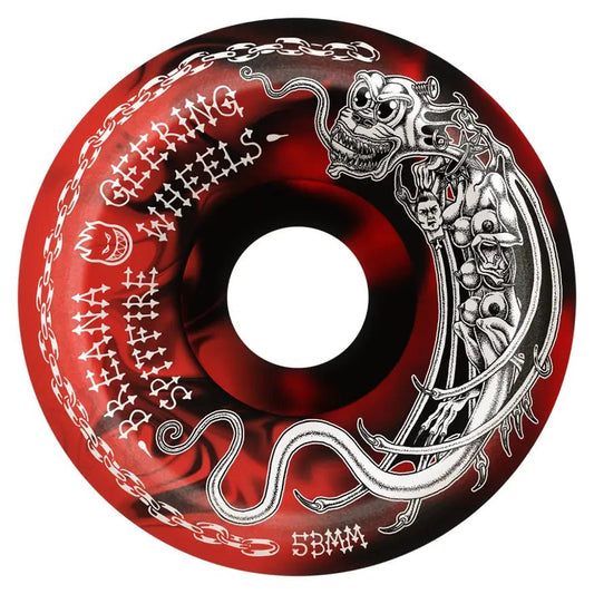 SF F4 99a 53mm Conical Full Breana Geering Tormentor (Red/Black Swirl) - Skateboard - Wheels