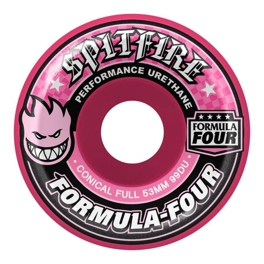 SF F4 99a 53mm Conical Full (Pink) - Skateboard - Wheels
