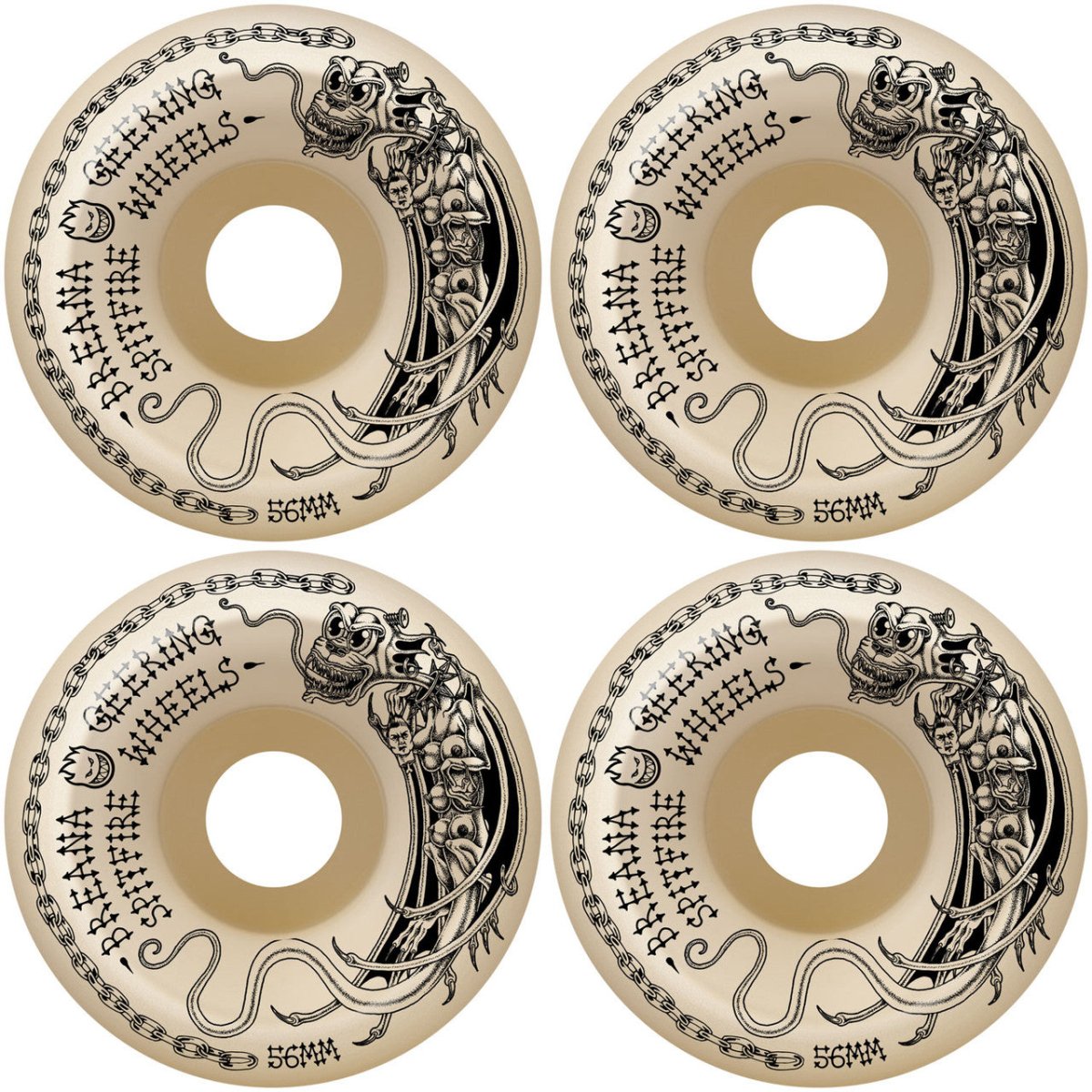 SF F4 99a 56mm Conical Full Breana Geering Tormentor (Natural) - Skateboard - Wheels