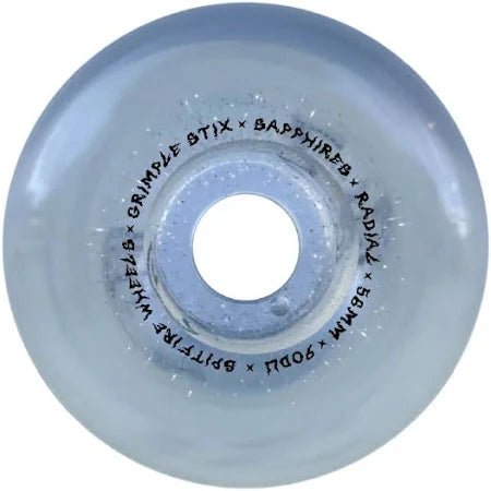 SF x Grimple Stix 90D Sapphire Clear/Sparkle 58mm - Skateboard - Wheels