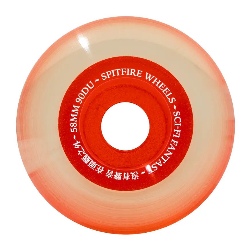 SF x Sci-Fi Fantasy 90D Sapphire Clear/Orange 58mm - Skateboard - Wheels