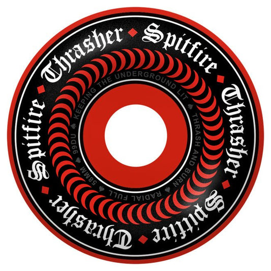 SF x Thrasher F4 99a Radial Full 58mm (Red) - Skateboard - Wheels
