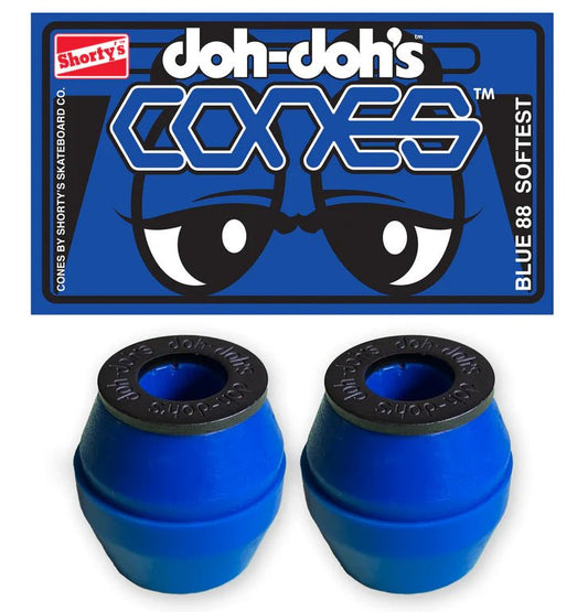 SHORTYS Doh Doh's Cone Bushings 88a (Blue) - Skateboard - Bushings