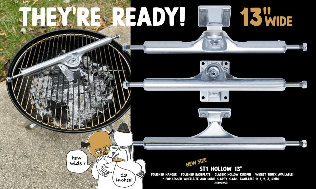 Slappy ST1 Hollow Polished 13.0 Trucks - Skateboard - Trucks