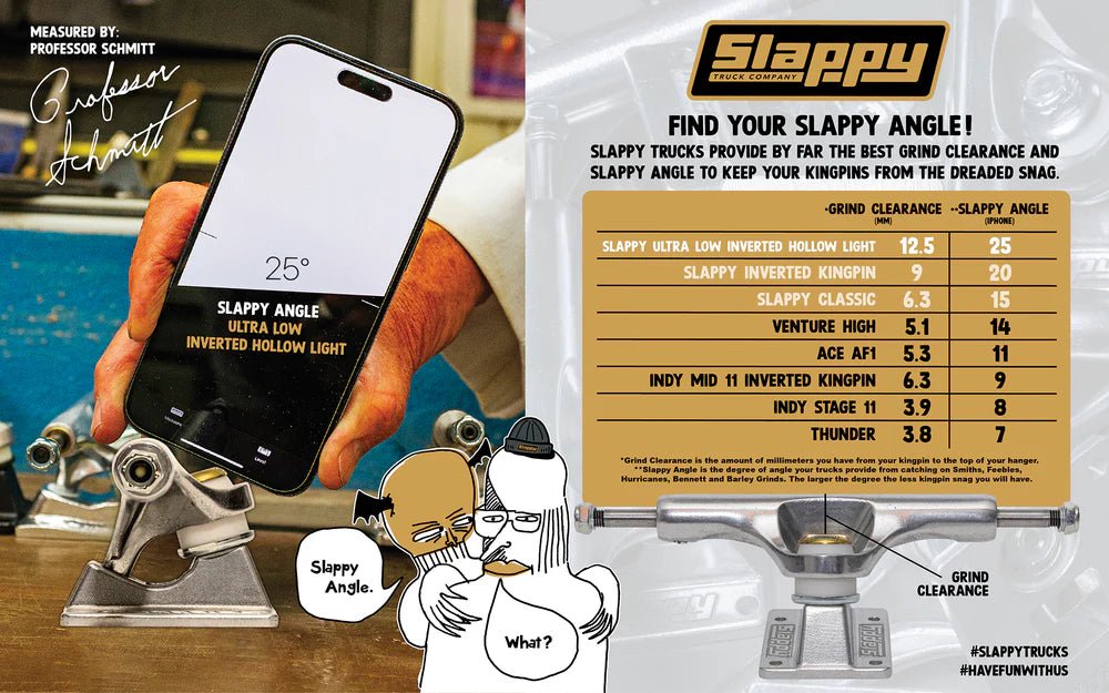 Slappy ST1 Inverted Hollow Lights 8.25" Trucks (Ultra Low) - Skateboard - Trucks