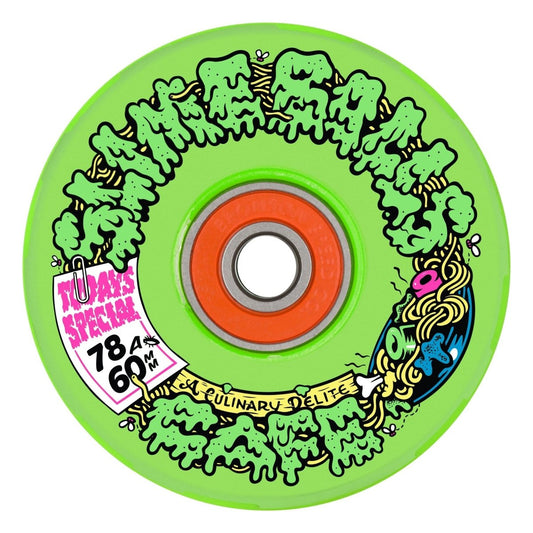 Slime Balls 60mm SB Cafe 78a Light Ups Green Skateboard Wheels - Skateboard - Wheels