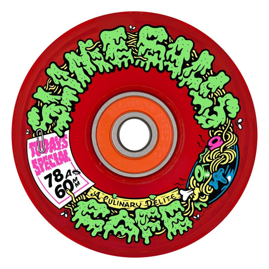Slime Balls 60mm SB Cafe 78a Light Ups Red Skateboard Wheels - Skateboard - Wheels
