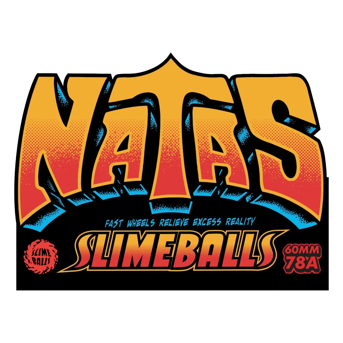 Slime Balls 78a Natas Reissue OG Slime (Blue) 60mm - Skateboard - Wheels