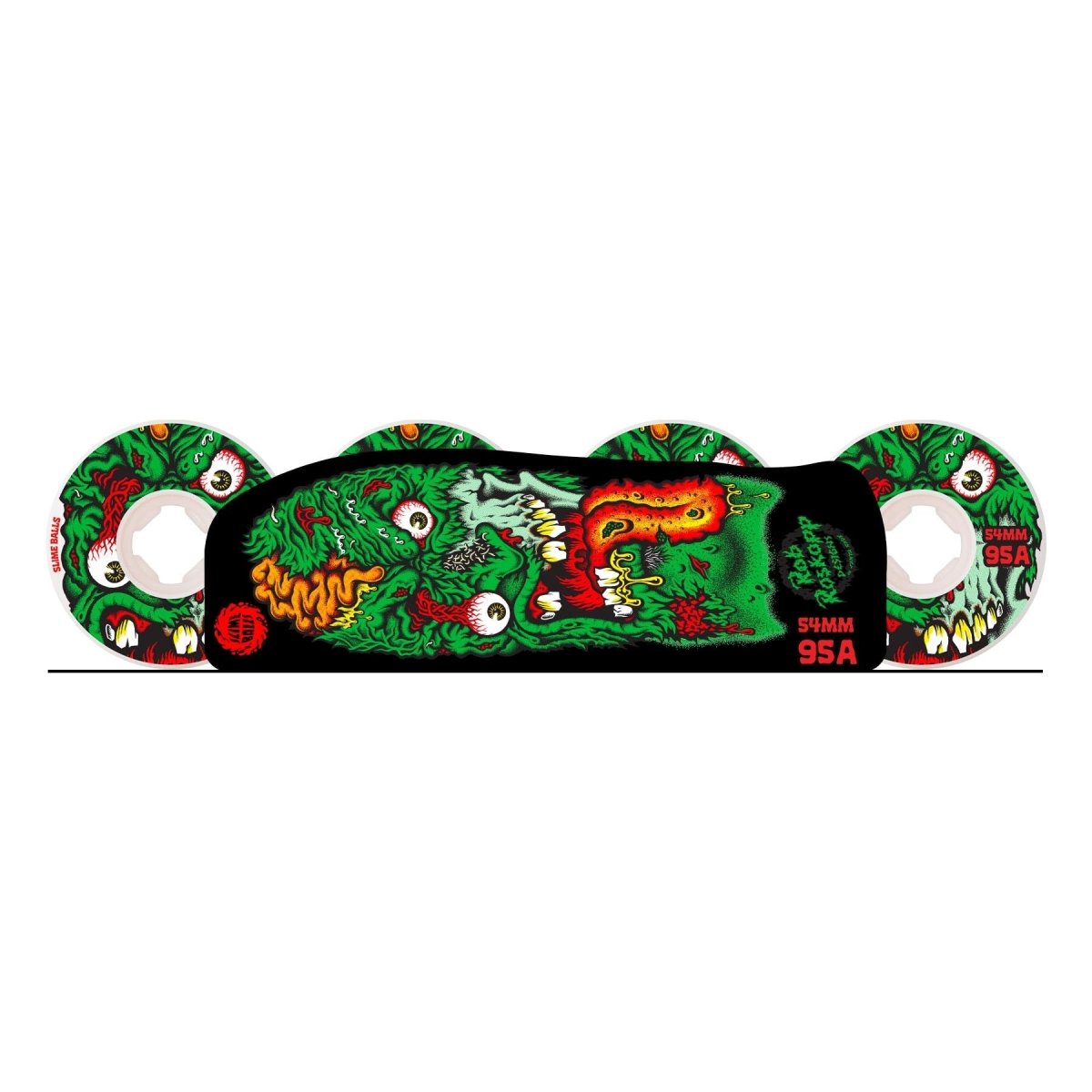 Slime Balls Hardline 95a / 54mm Roskopp Face Two Reissue (Green) - Skateboard - Wheels