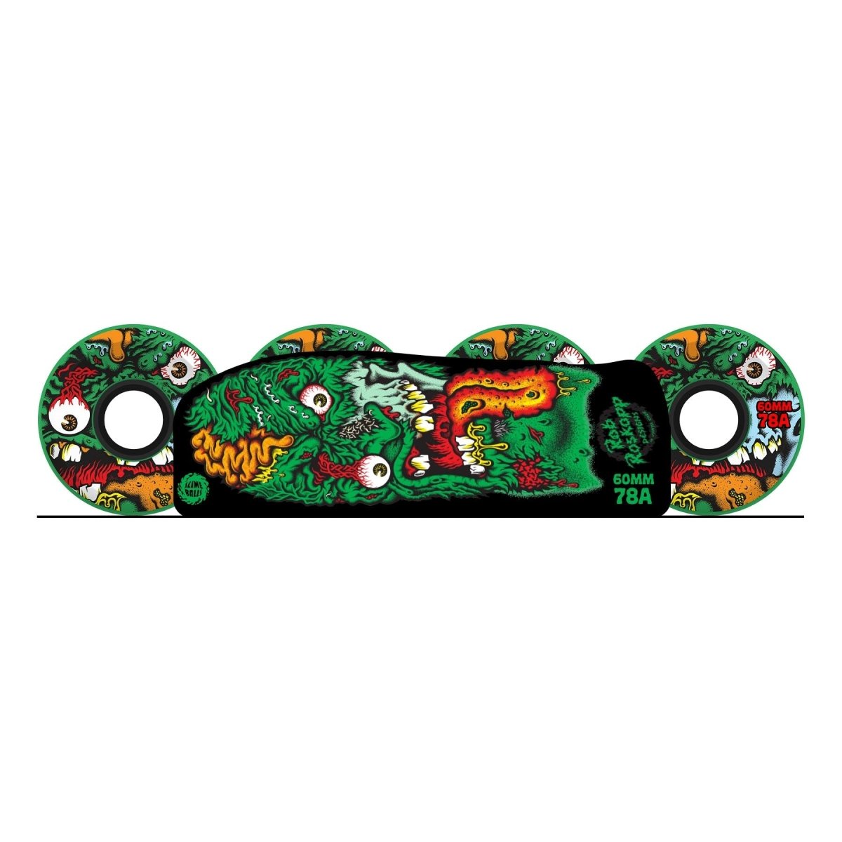 Slime Balls OG 78a / 60mm Roskopp Face Two Reissue (Green) - Skateboard - Wheels