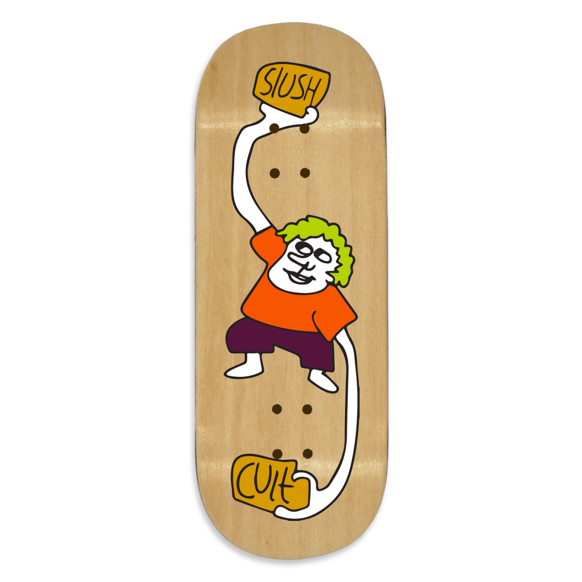Slushcult Helping Hands Clear FB Deck Street Shape 34.5 - Fingerboard - FB Decks