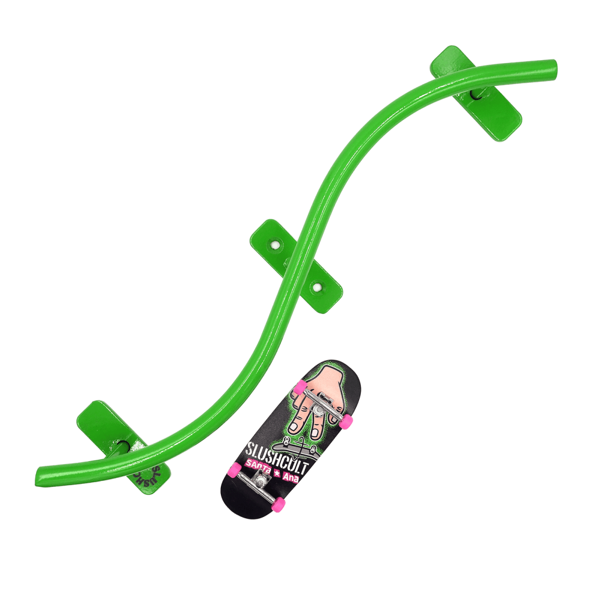 Slushcult "S" Rail (Lime Green) - Fingerboard - FB Ramps