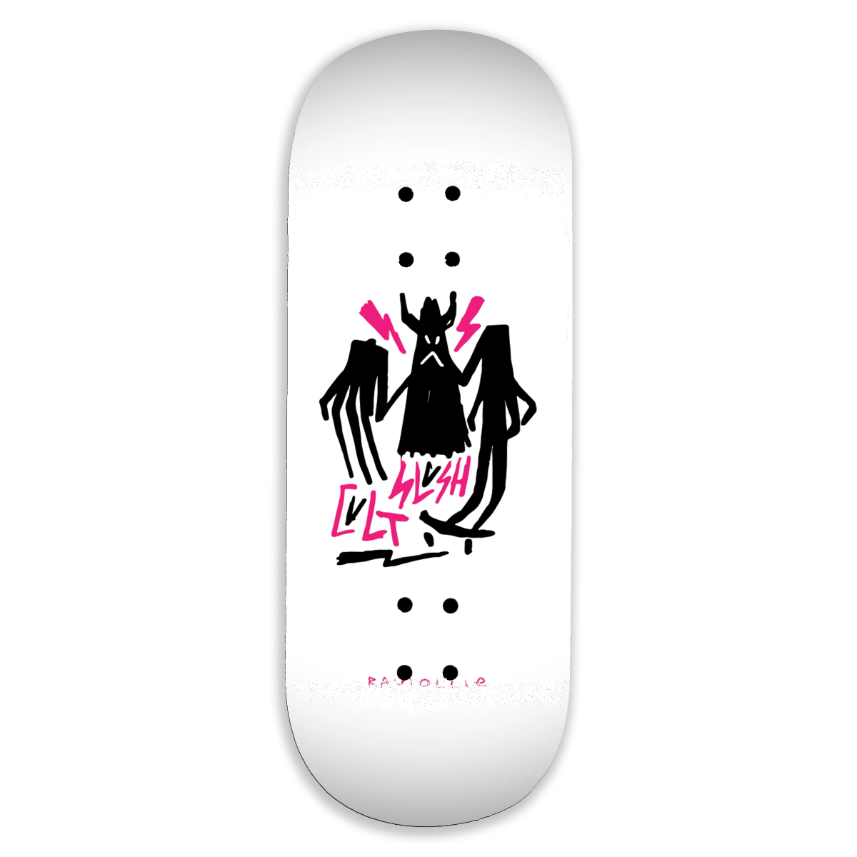 Slushcult x Evil Control White Fingerboard Deck 32mm - Fingerboard - FB Decks