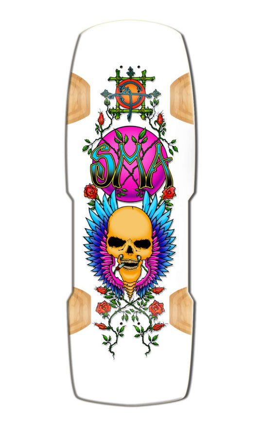 SMA x Madrid Limited Edition Wes Humpton Flying Skull (White Dipped) 11" WB: 17.5" Series 2 - Surfskate - Decks