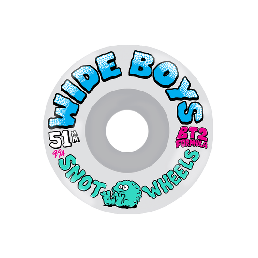 Snot 51mm Wide Boys 99A Clear/Blue Skateboard Wheels - Skateboard - Wheels