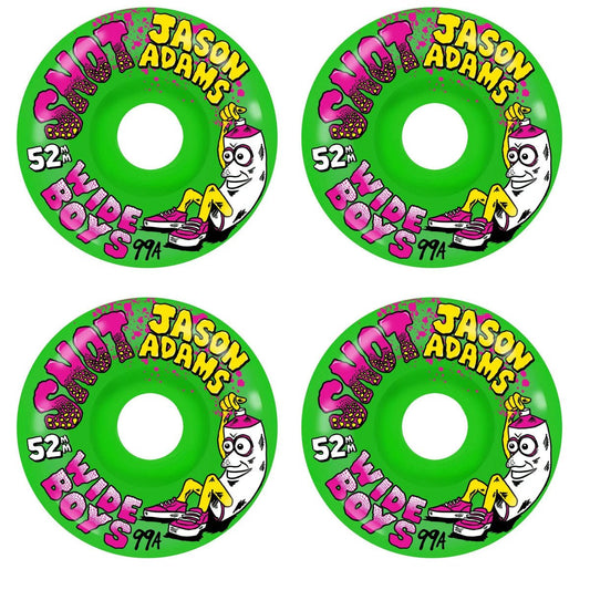 Snot 52mm Jason Adams Wide Boys 99A Green Skateboard Wheels - Skateboard - Wheels