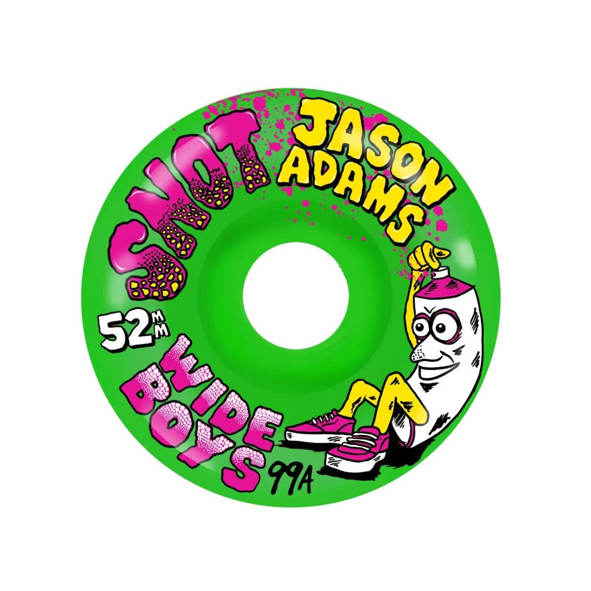 Snot 52mm Jason Adams Wide Boys 99A Green Skateboard Wheels - Skateboard - Wheels