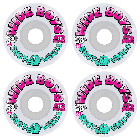 Snot 53mm Wide Boys 99A Clear/Pink Skateboard Wheels - Skateboard - Wheels