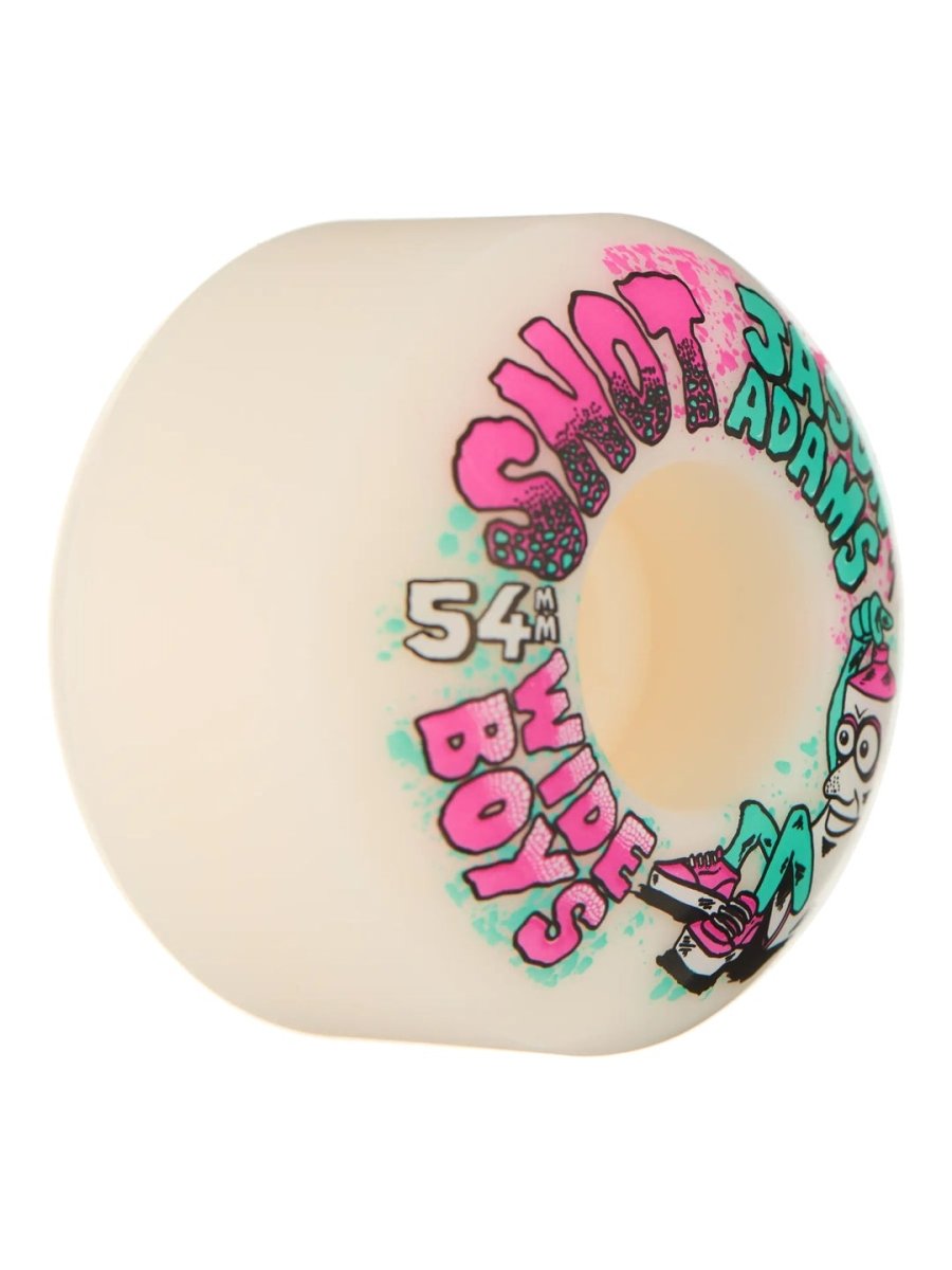 Snot 54mm Jason Adams 99a Wide Boys White Skateboard Wheels - Skateboard - Wheels