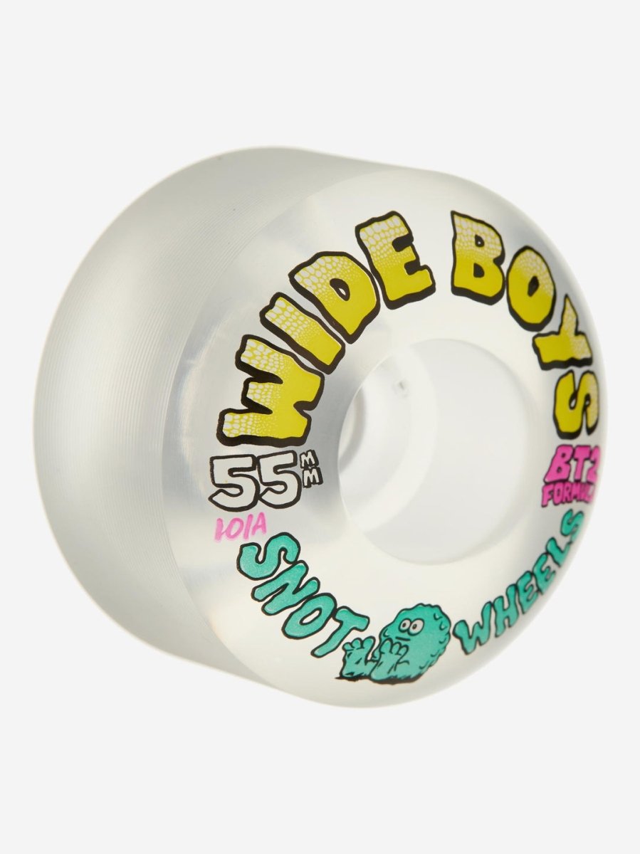 Snot 55mm Wide Boys 101A Clear/Yellow Skateboard Wheels - Skateboard - Wheels