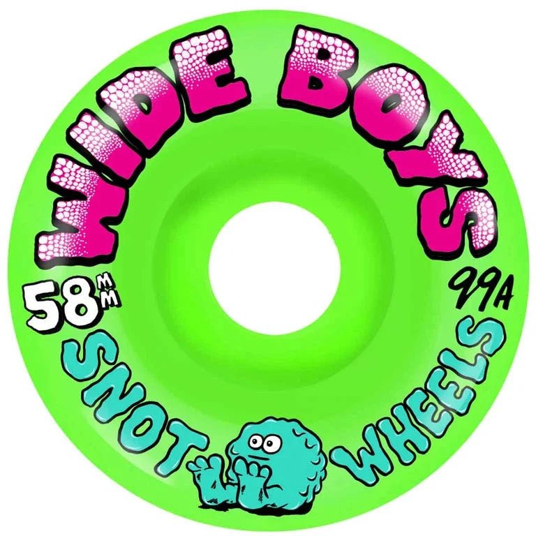 Snot 58mm 99a Fluorescent Green Wide Boys Skateboard Wheels - Skateboard - Wheels