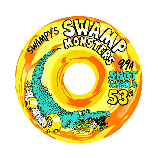 Snot Swamp Monster Swirls 53mm 99a Yellow/Orange - Skateboard - Wheels