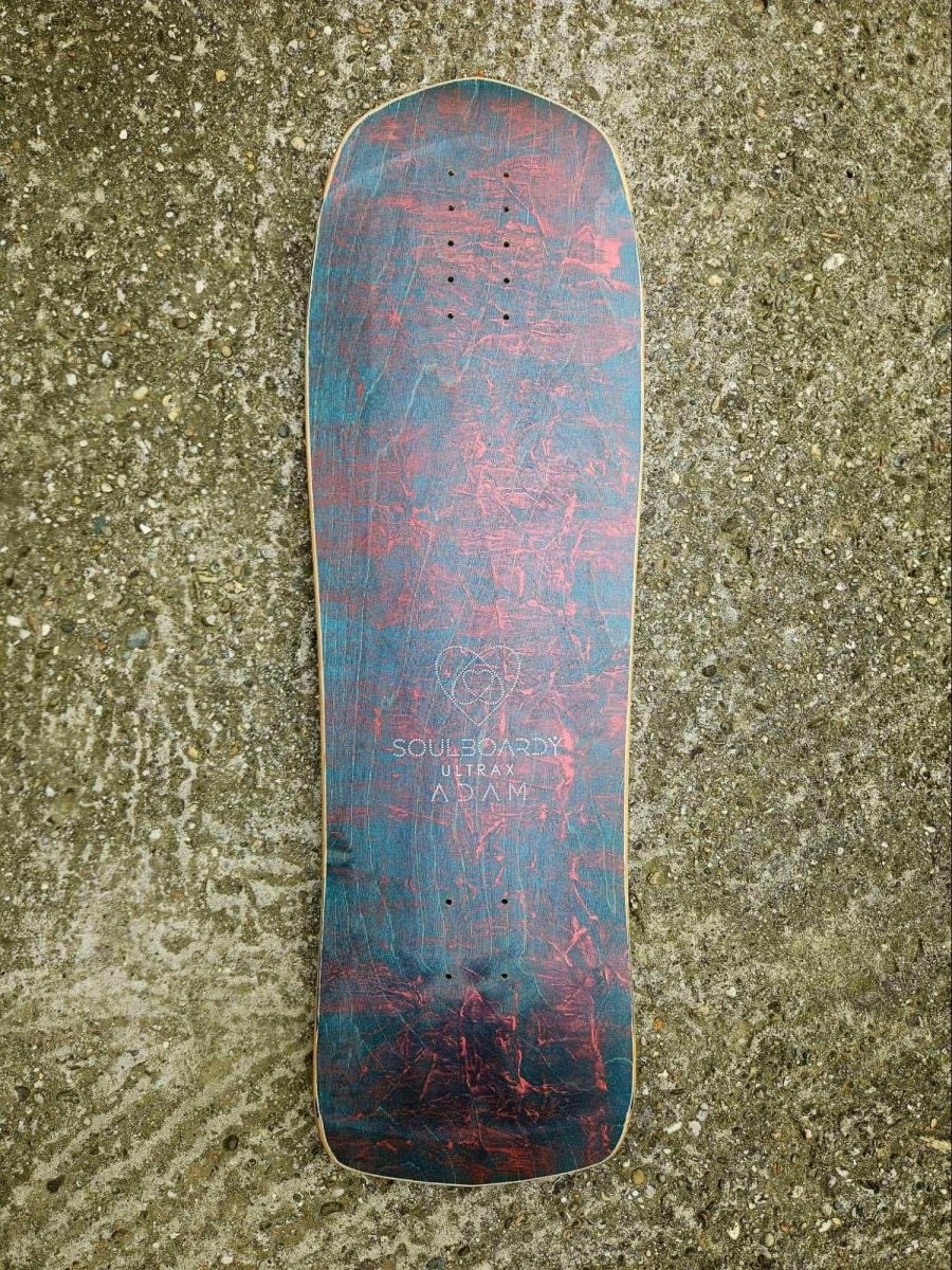 Soulboardiy UltraX Adam 34" Deck (Red/Teal Art Metallic 136) - Skateboard - Decks