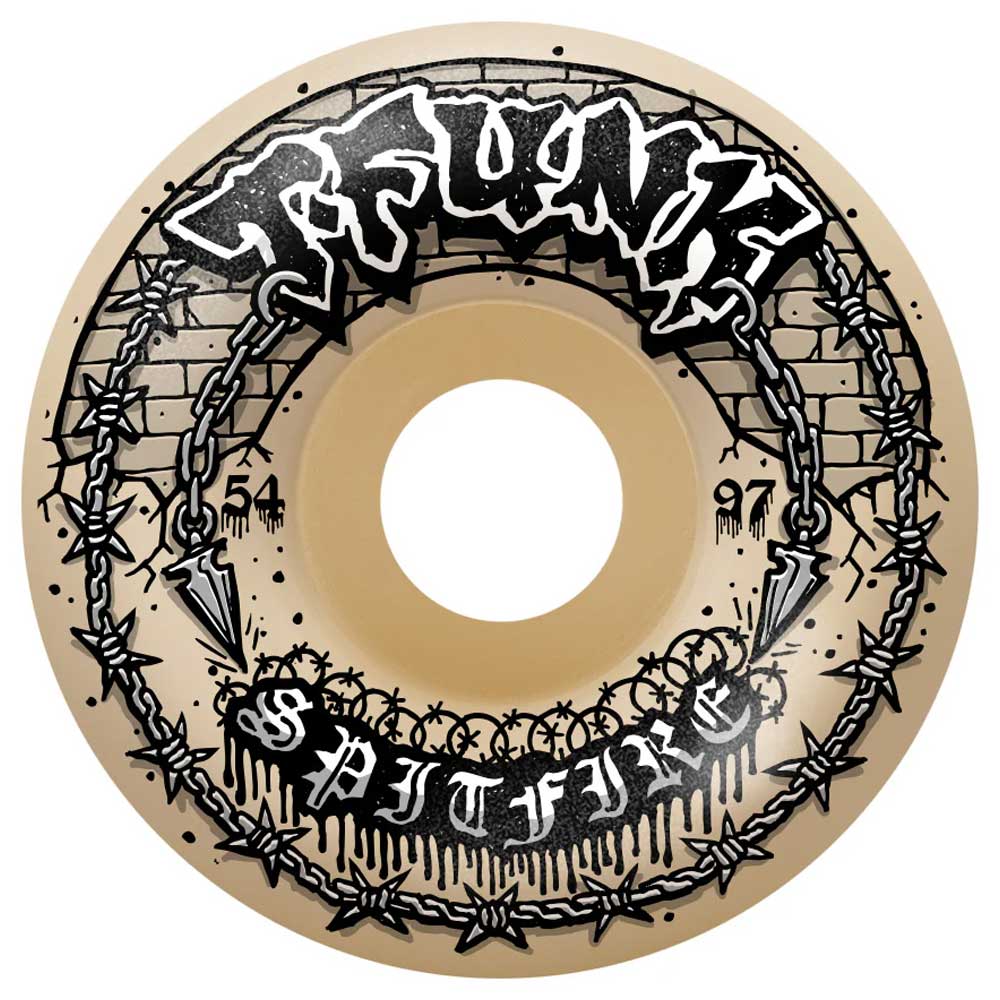 Spitfire F4 97a T - Funk Raw 54mm Radial Full Skateboard Wheels - Skateboard - Wheels