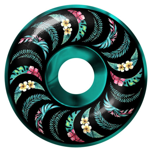 Spitfire F4 99a 53mm Floral Classic Teal/Black Swirl - Skateboard - Wheels