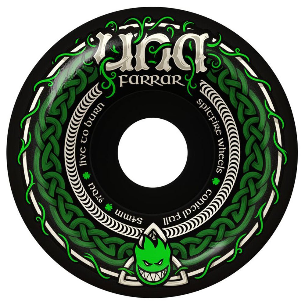 Spitfire F4 99a 54mm Una Trinity Conical Full Black Skateboard Wheel - Skateboard - Wheels