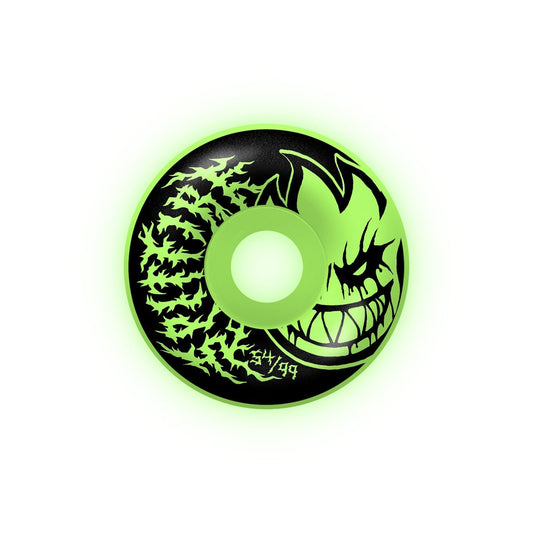 Spitfire F4 99a Deathmask II 54mm Radial Full B.Head Glow Skateboard Wheels - Skateboard - Wheels