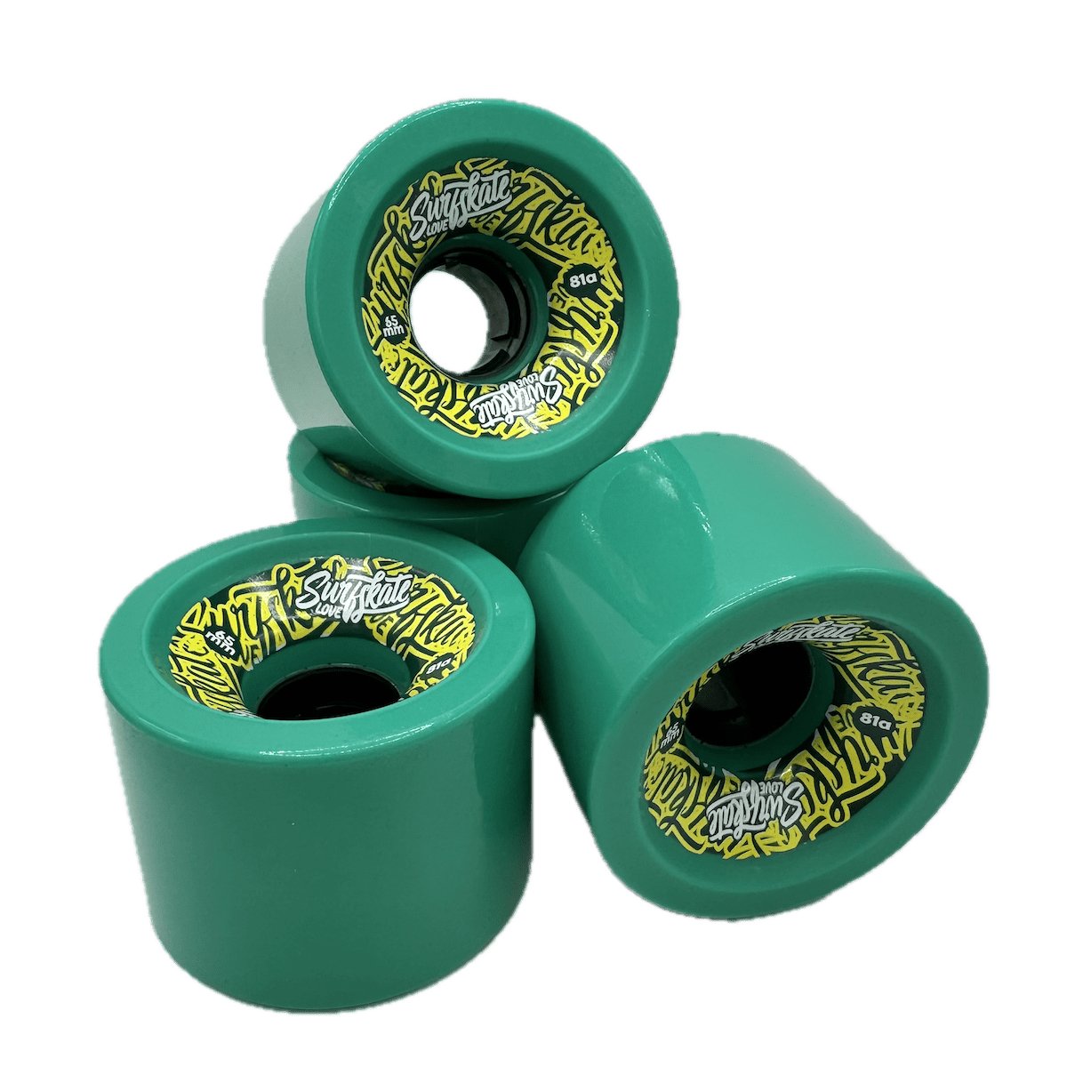 Surfskate Love Wheels 65mm 81a (Green) - Skateboard - Wheels