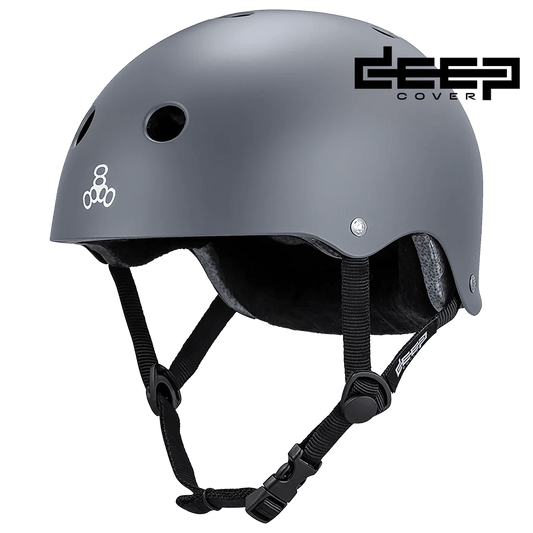 Triple 8 Deep Cover Matte Grey Helmet - Gear - Helmets