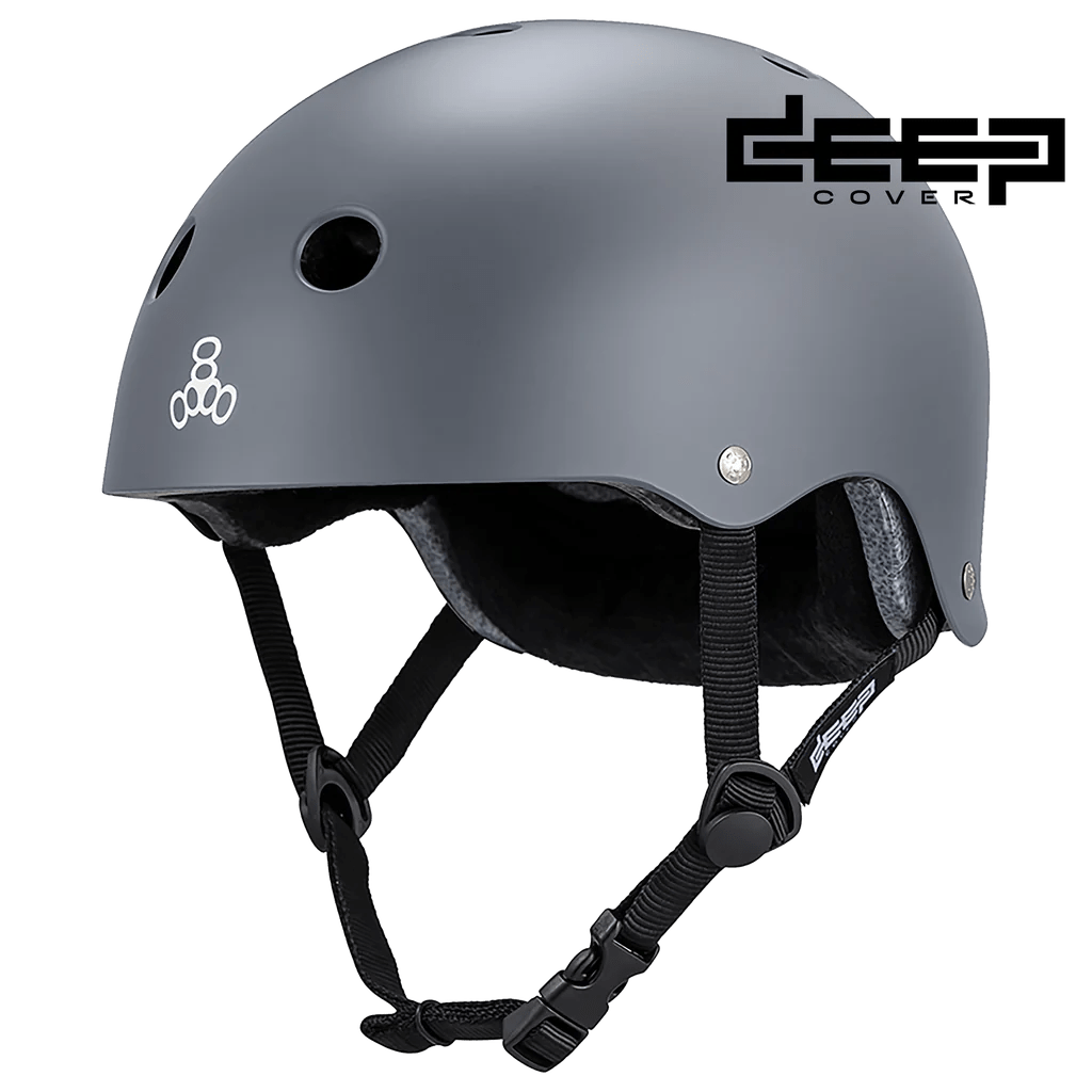 Triple 8 Deep Cover Matte Grey Helmet - Gear - Helmets