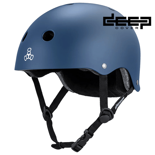 Triple 8 Deep Cover Matte Navy Helmet - Gear - Helmets