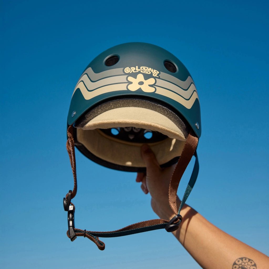 Triple 8 x GRLSWIRL Deep Cover Retro Blue - Grey Helmet - Gear - Helmets