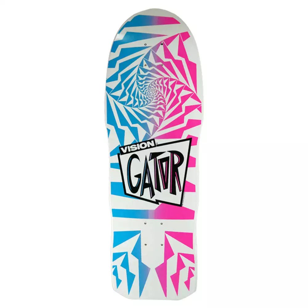 Vision Gator II Deck 10.25"x30.5" White/Fade - Skateboard - Decks