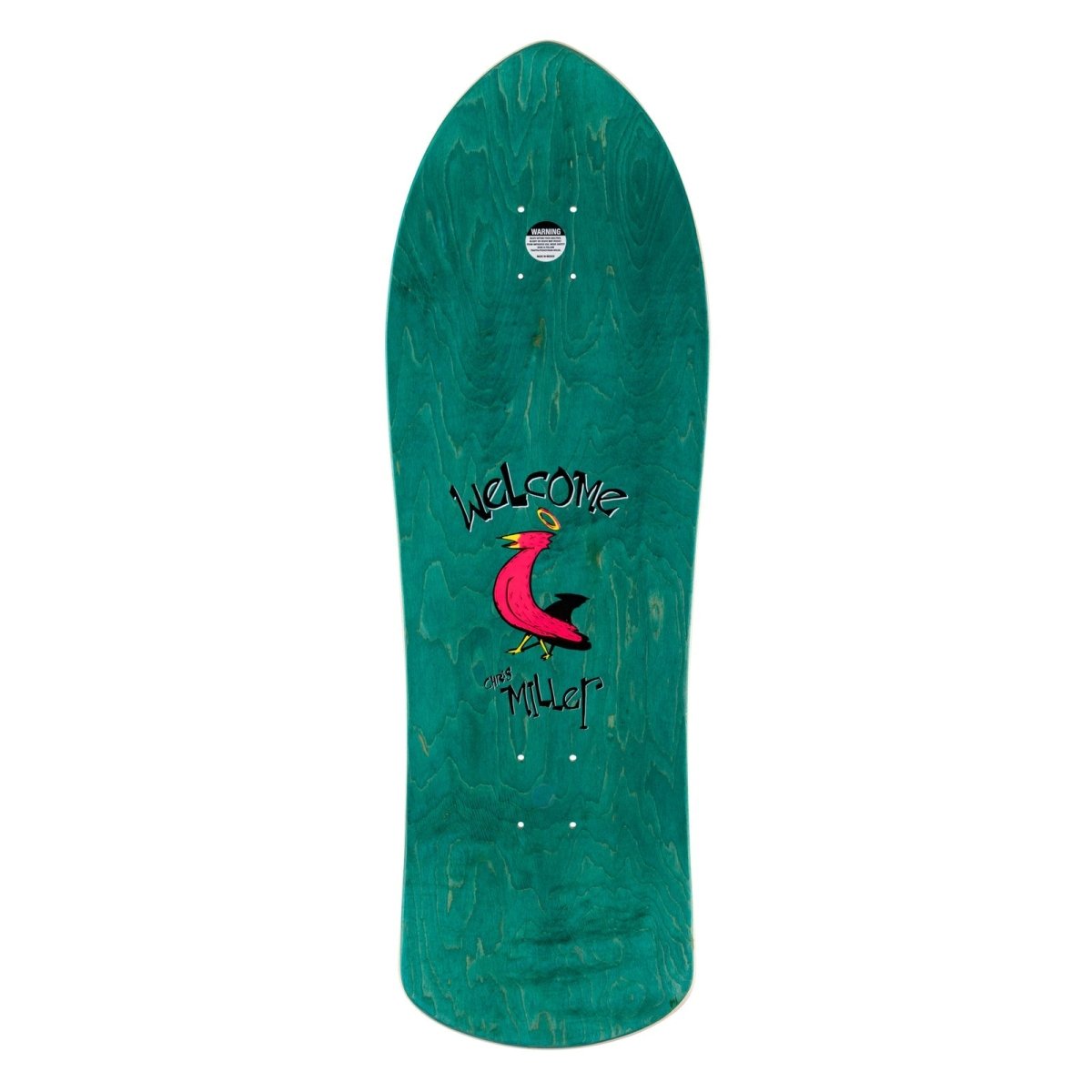 Welcome Chris Miller Beast on Crossbone 10" Metallic Silver Skateboard Deck - Skateboard - Decks