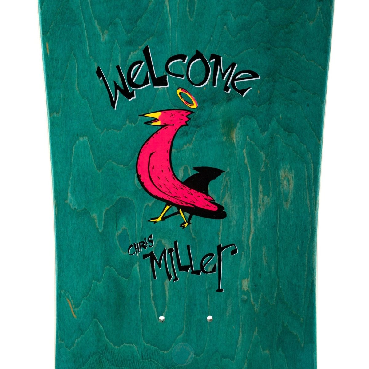 Welcome Chris Miller Beast on Crossbone 10" Metallic Silver Skateboard Deck - Skateboard - Decks