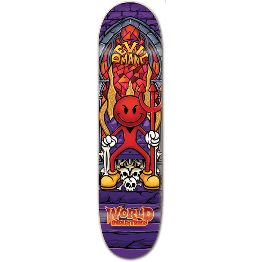 World Industries Devilman Stained Glass 8.5" Skateboard Deck - Skateboard - Decks